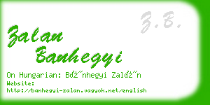 zalan banhegyi business card